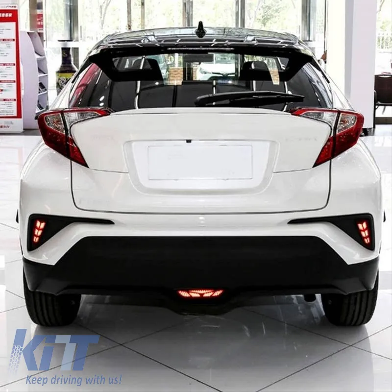 Rear Fog Lamps suitable for Toyota C-HR 2016-2019 Full Led Bar / Dynamic Black 2 Pieces