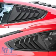 Rear Quarter Glass Cover suitable for Ford Mustang MK6 2015+ Black Color 2 Pieces-image-6317209