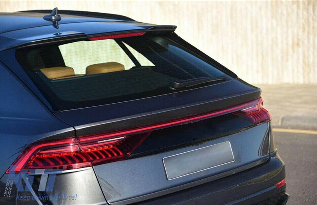 Rear Roof Spoiler suitable for Audi Q8 SUV (2018up) RS Design Piano Black
