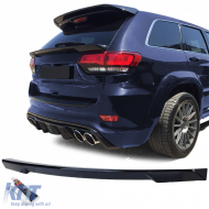 image-62-Rear spoiler lip center glossy black fits for Jeep Grand Cherokee WK2 14-20