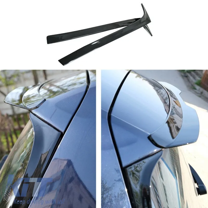 Rear Spoilers Right & Left Suitable for VW Golf VII (7 & 7.5) 12-20 Piano Black Standard Version 2 Pcs From Abs Plastic
