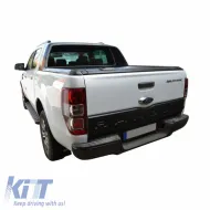 Rear Truck Door Protector suitable for Ford Ranger 2015+ From Abs Plastic Black-image-6309381
