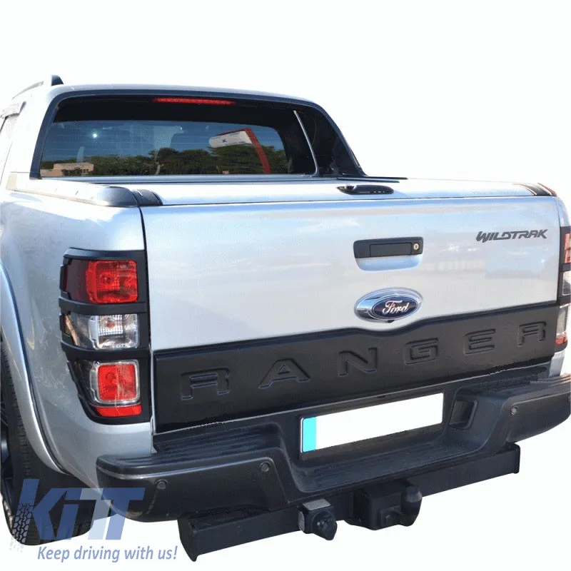 Rear Truck Door Protector suitable for Ford Ranger 2015+ From Abs Plastic Black