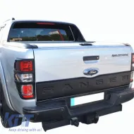 Rear Truck Door Protector suitable for Ford Ranger 2015+ From Abs Plastic Black-image-6309383