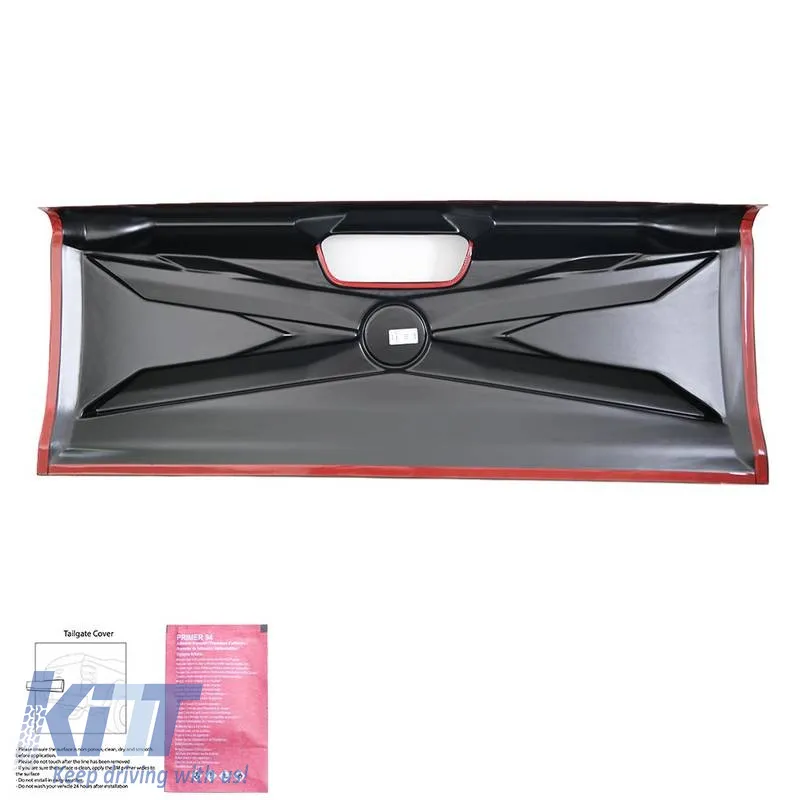 Rear Truck Door Protector suitable for Mercedes-Benz X-Class W470 2017+ Big From Abs Plastic Black