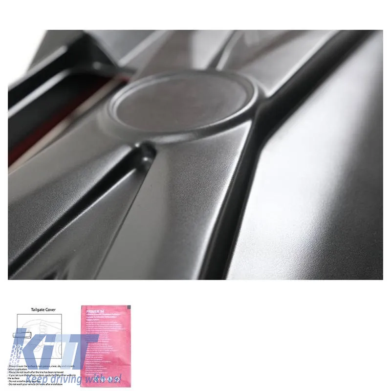 Rear Truck Door Protector suitable for Mercedes-Benz X-Class W470 2017+ Big From Abs Plastic Black