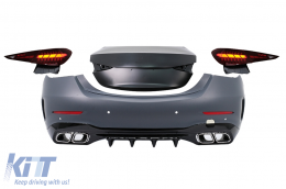 Rear Upgrade Body Kit suitable for Mercedes C-Class W205 (2014-2022) Conversion to C-Class W206 C63 Design - RCMBW205NL