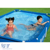 Rechteckiger Swimmingpool BESTWAY Steel Pro Frame mit Filter + Pumpe 221x150x43cm-image-6192633