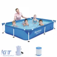image-9-Rechteckiger Swimmingpool BESTWAY Steel Pro Frame mit Filter + Pumpe 221x150x43cm