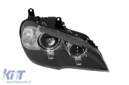 Rechtes adaptives Xenon-Scheinwerfer geeignet für BMW X5 E70 LCI 2011-2013 mit schwarzem Sockel-image-6256897