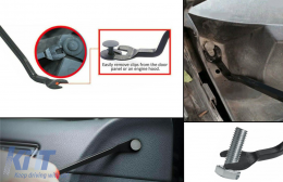 Recorte plástico Auto Herramienta palanca quitar clips remache empuje Panel puerta coche tarjeta parachoques-image-6073313