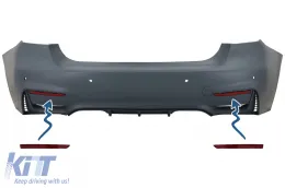 image-63-Red Reflectors suitable for BMW 3 Series F30 (2011-2019) Only M3 Sport Design Rear Bumper