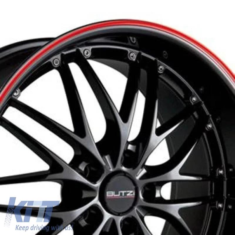 Red Wheels Adhesive Stripes 5mm X 1.7m 4Pcs Butzi