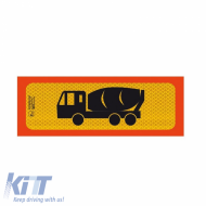 Reflective Aluminum Sign Triaxial Barrel 50 x 20cm P.3M.222 1 Piece