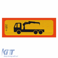 Reflective Sign Aluminum Triaxic Crane 50 x 20cm P.3M.220 1 Piece