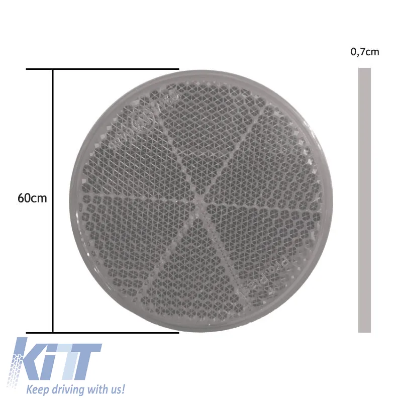 Reflective Sticker Round 60mm Proplast Red 26101102 1 Piece