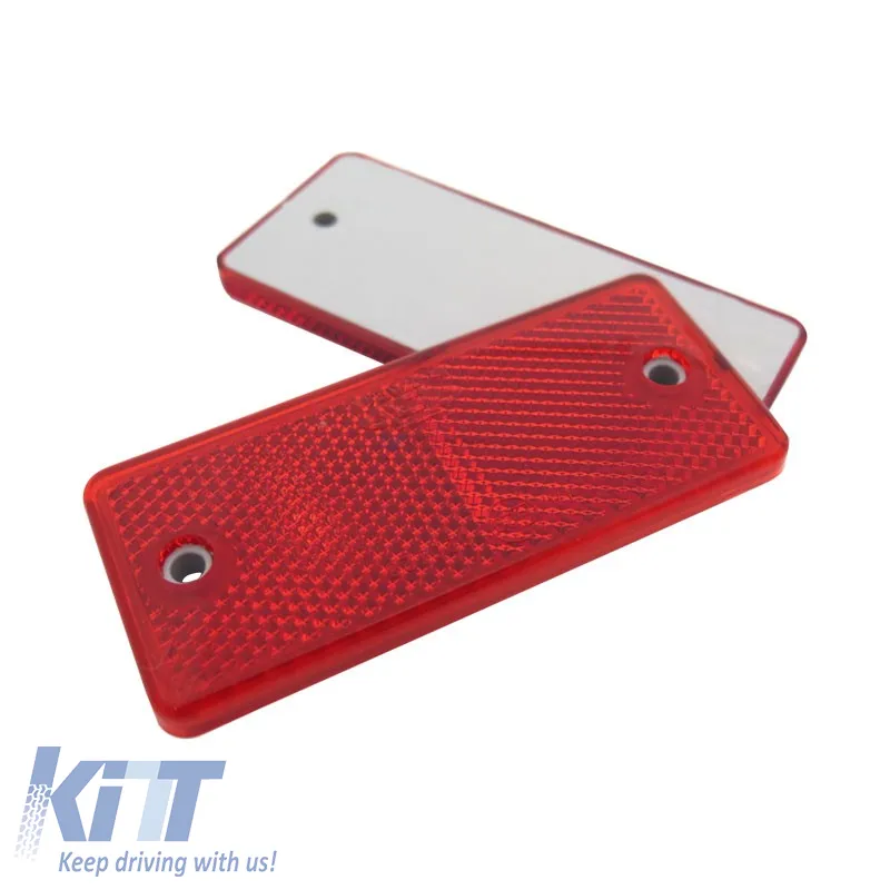 Reflective Sticker & Screw 90mm x 40mm Proplast Red 26109102 1 Piece