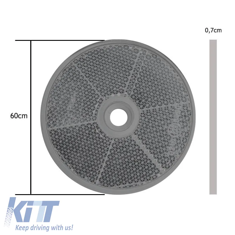 Reflective Sticker & Screw Round 60mm Proplast Red 26108102 1 Piece