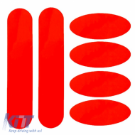 Reflective Stickers Large 3M KIT Package 6 Pieces Orange Fluorescent 24694