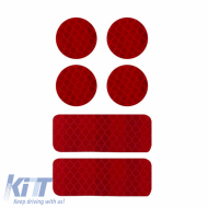 Reflective Stickers Small 3M KIT Package 6 Pieces Red 24625