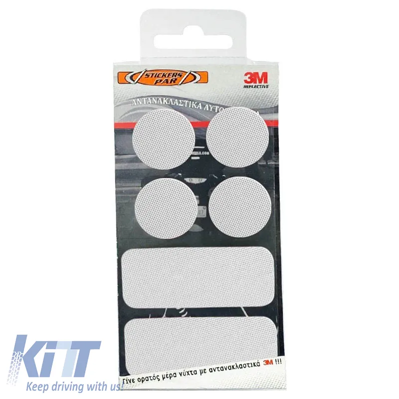 Reflective Stickers Small 3M KIT Package 6 Pieces White 24692