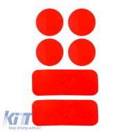 Reflective Stickers Small 3M KIT Package 6 Pieces Orange Fluorescent 24693