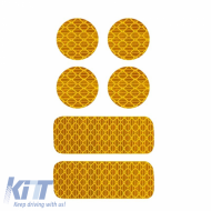 Reflective Stickers Small 3M KIT Package 6 Pieces Orange 24689