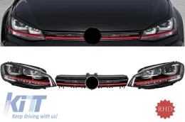image-7-Reflektory 3D LED Dynamiczny Krata dla VW Golf 7 VII 2012-2017 RED R20 GTI Look