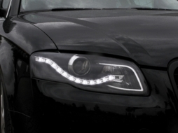 Reflektory LED DRL DAYLIGHT do Audi A4 B7 11.2004-03.2008 Czarne-image-65732