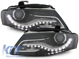 image-7-Reflektory LED DRL do Audi A4 B8 8K 04.08-11 Światła do jazdy dziennej czarne