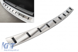 Reinforced Avisa protector suitable for rear bumper for Audi A4 B9 Avant, A4 S-line 2015-2019, after 2019, chrome - ABAUTP6006670