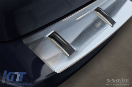 Reinforced Avisa protector suitable for rear bumper of Skoda Octavia Combi 2016-2019, chrome-image-6212025