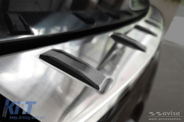 Reinforced Avisa protector suitable for rear bumper of Volkswagen Tiguan, R-line, Allspace 2015-2020, after 2020, eHybrid after 2020, chrome-image-6212031