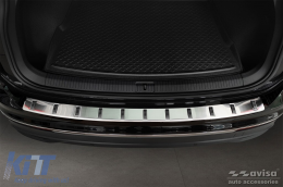 Reinforced Avisa protector suitable for rear bumper of Volkswagen Tiguan, R-line, Allspace 2015-2020, after 2020, eHybrid after 2020, chrome-image-6212034