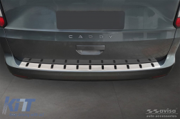 Reinforced Avisa protector suitable for rear bumper of Volkswagen Caddy after 2020, chrome-image-6212044