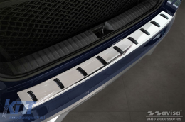 Reinforced Avisa protector suitable for rear bumper of Skoda Kamiq crossover after 2019, chrome-image-6212048