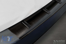 Reinforced Avisa protector suitable for rear bumper of Volkswagen Caddy 2003-2020, Caddy Maxi 2003-2015, after 2015, black-image-6212056