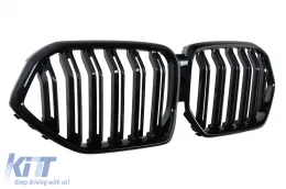 Reja Parrilla Rejilla de riñón Para BMW X6 G06 2019-2022 Doble Raya Diseño M Negro-image-6259845