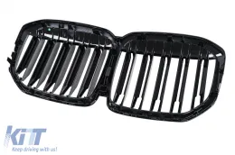 Reja Rejilla Parrilla para BMW X7 G07 2018-2022 Doble Raya M Look Negro brillante-image-6259746