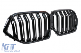 Rejas Parrilla Rejillas de riñón Para BMW X6 G06 2019+ Doble raya Diseño M Negro-image-6105648