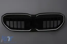 Rejas Rejillas Parrilla para BMW Serie 5 G60 G61 2023- con LED Negro Brillante Grille-image-6260162