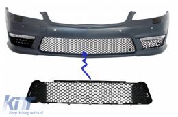 image-15-Rejilla central inferior Parachoques para Mercedes S W221 2005-2013 S63 S65 Look