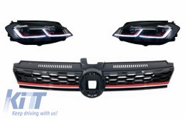 image-2-Rejilla Central para VW Golf 7.5 VII Facelift 2017+ LED Faros Dinámica GTI Look
