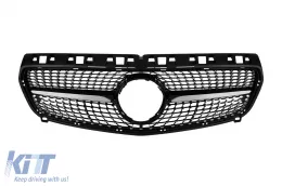 image-0-Rejilla de diamante cromada/negra adecuada para Mercedes A-Class W176 2013-2015