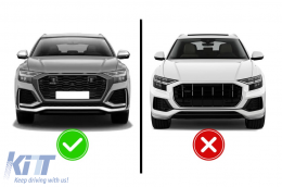 Rejilla de laca negra adecuada para Audi RSQ8 2018-2023-image-6163832