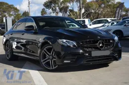 Rejilla de laca negra tipo E63 A Design adecuada para Mercedes E-Class W213 sedán, S213 familiar, C238 coupé, A238 convertible 2016-2019 con apertura para cámara-image-6145972