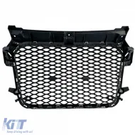 Rejilla de radiador deportiva de panal negra brillante adecuada para Audi A1 8X pre-facelift 10-14-image-6209106