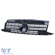 Rejilla del radiador negra brillante para emblema adecuada para VW T6 Bus Transporter 15-19-image-6276841
