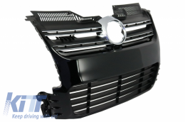 Rejilla delantera para VW Golf 5 V 2003-2009 parrilla R32 Diseño negro-image-6028641
