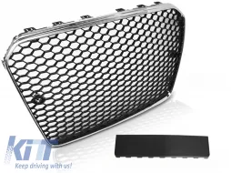 image-39-REJILLA DEPORTIVA CROMADA NEGRA adecuada para AUDI A5 11-16
